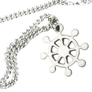 One Piece Ship's Wheel Necklace