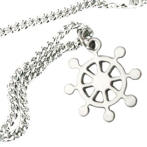 One Piece Ship's Wheel Necklace